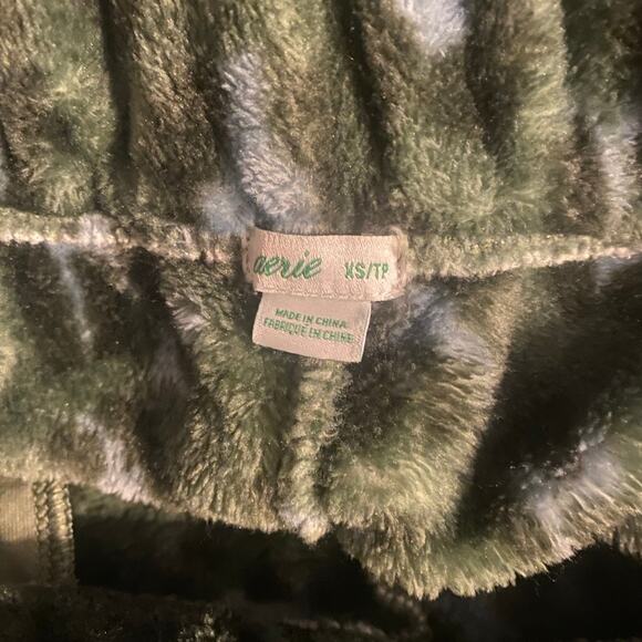 Aerie fuzzy green pajama shorts size XS - Picture 5 of 5